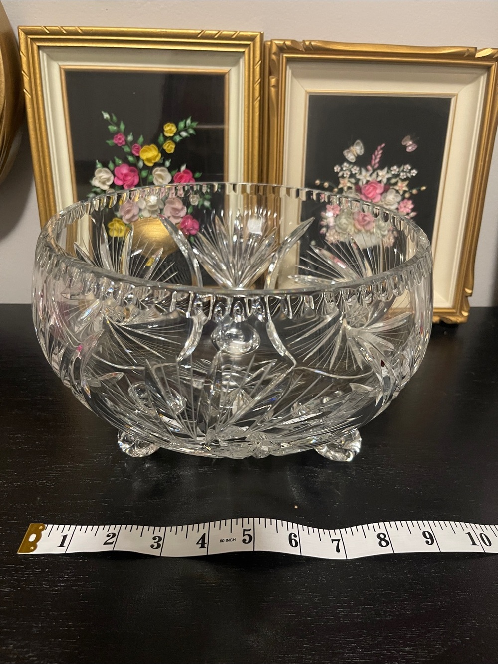 Bohemian crystalClear Cut Glass Decorative Bowl - Elegant Crystal-Style Home Art